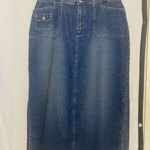 Squeeze Indigo Denim Pencil Skirt